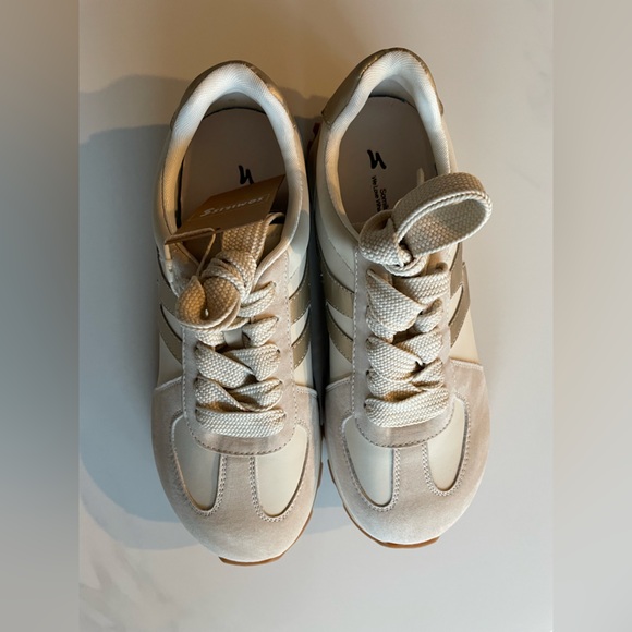 NWT SOMILISS Sneakers for Womens Wide Toe Box Design Size40  Beige - Picture 3 of 12